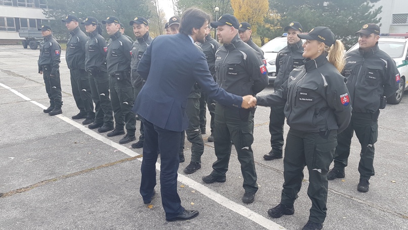 Rozlúčka s policajtmi odchádzajúcimi do Srbska